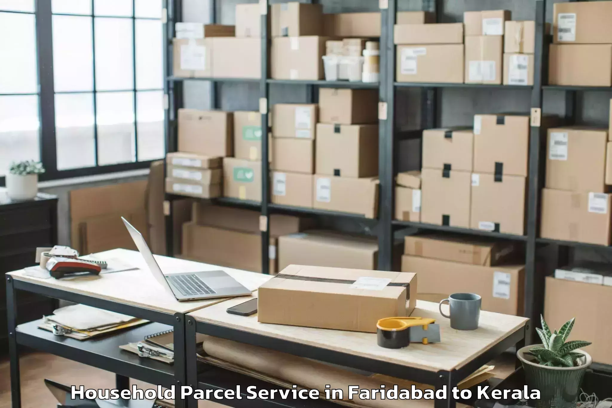 Trusted Faridabad to Kerala Kalamandalam Cheruthuru Household Parcel